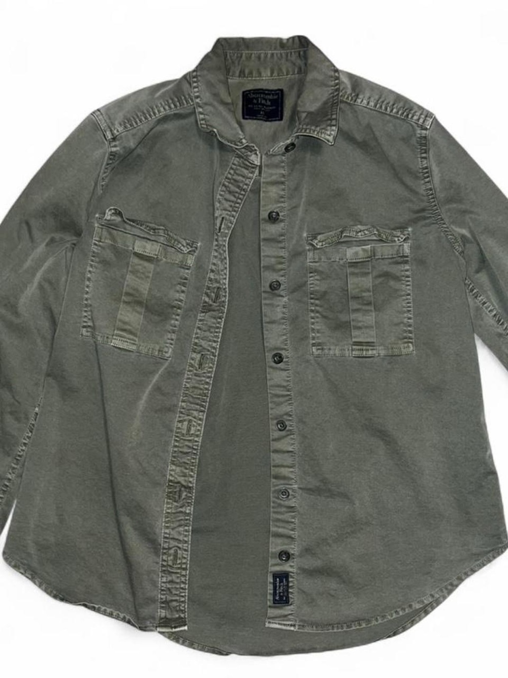 Abercrombie & Fitch Olive Green Shirt Jacket